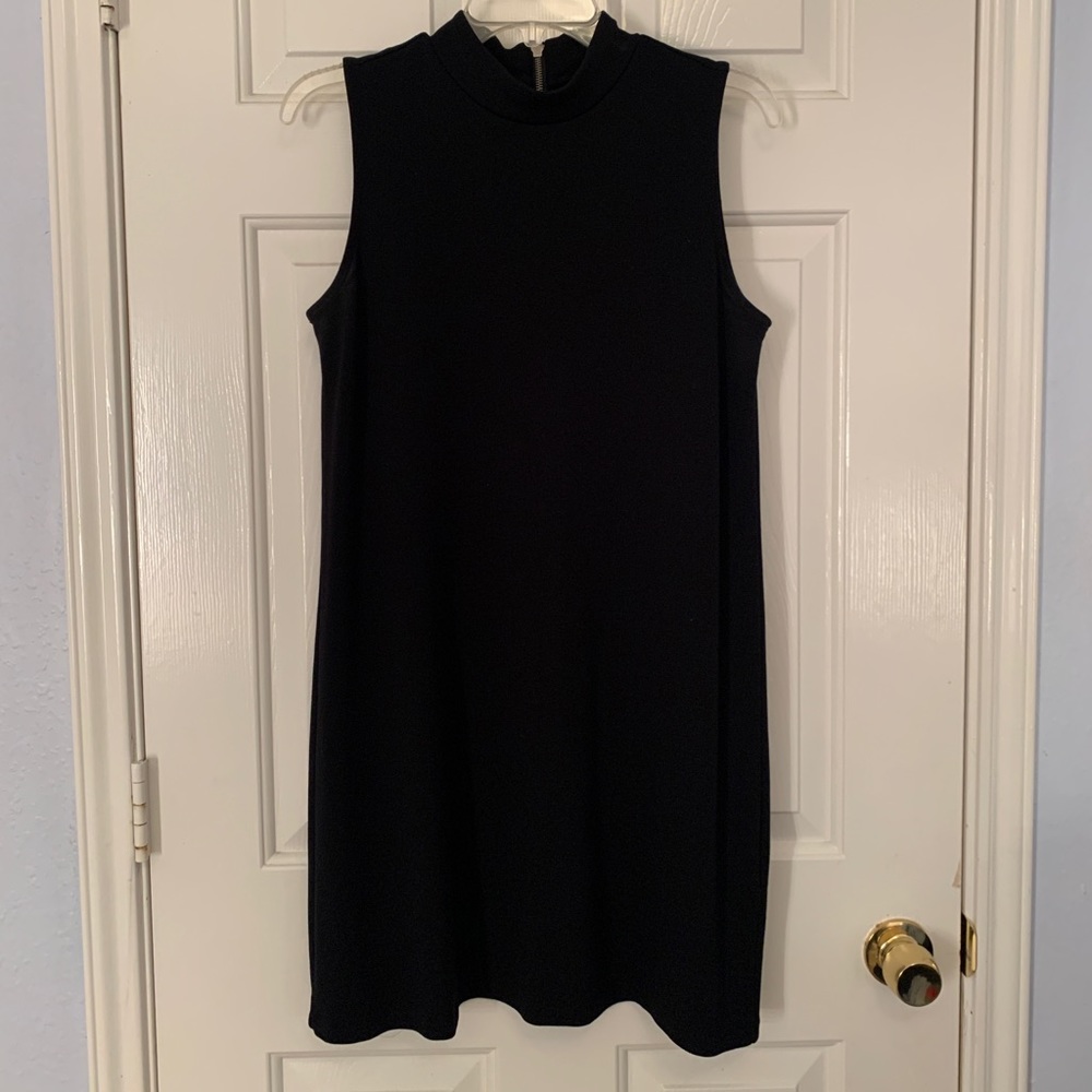 Adrienne Vittadini Black High Neck Dress Size 8